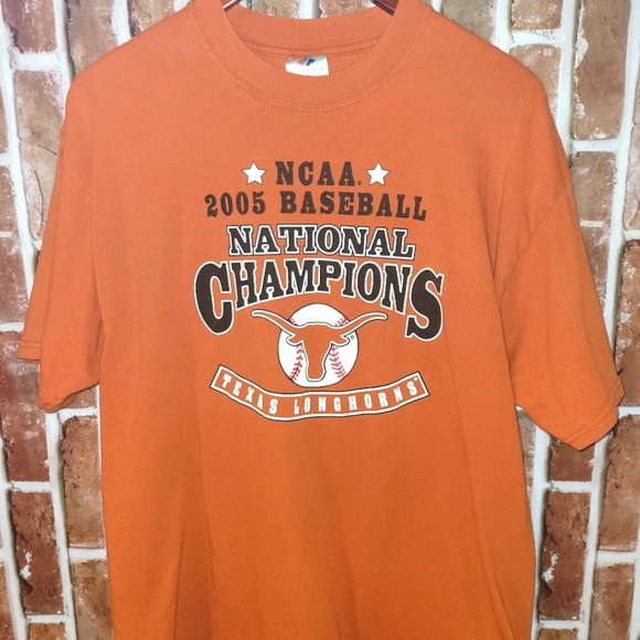 Texas Longhorns baseball 2005 National Champions shirt  size XL - Picture 1 of 4